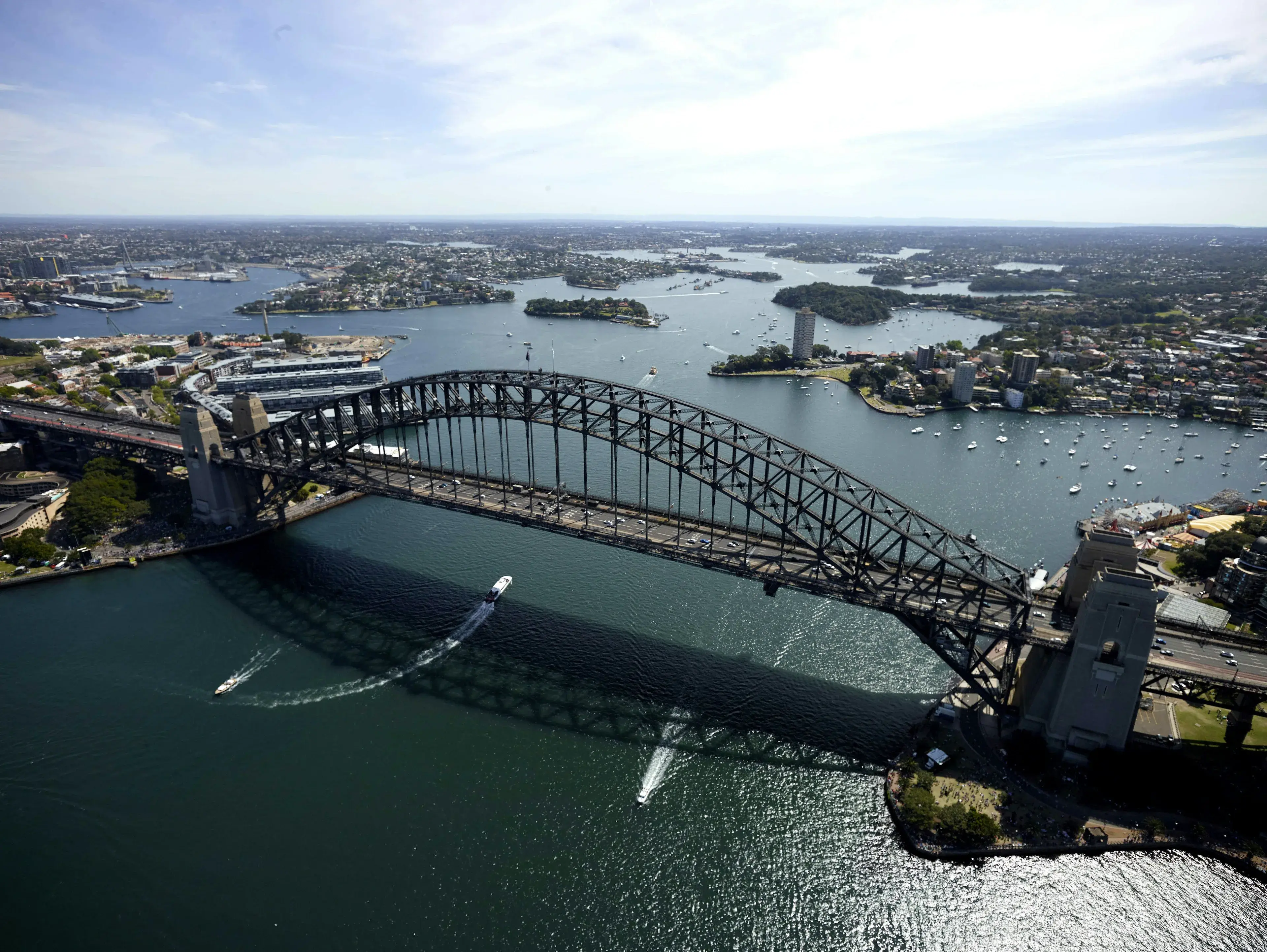 Aerial view of the Sydney Harbour Bridge