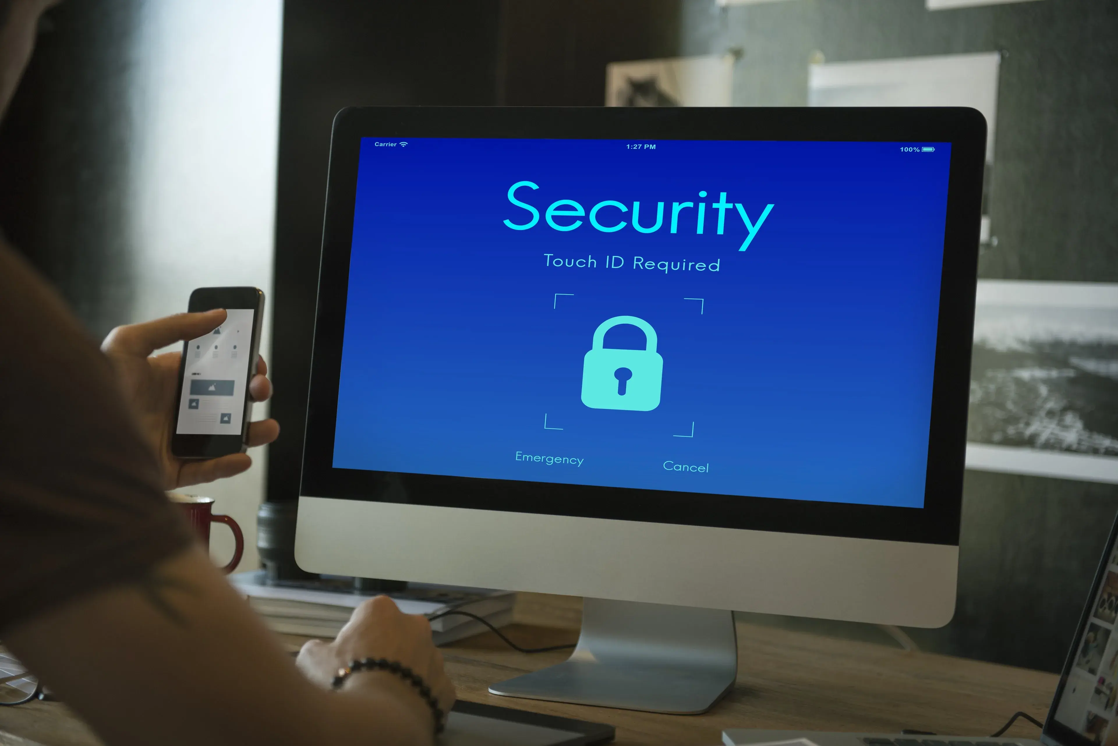 A computer screen showing a secure sign-in prompt